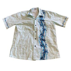 Sea turtle mens hawaiian style shirt